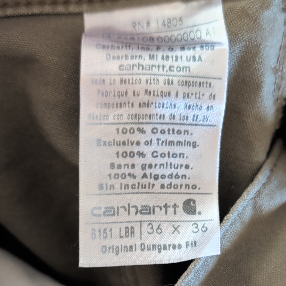 Carhartt Gray Original Dungaree Fit Pants